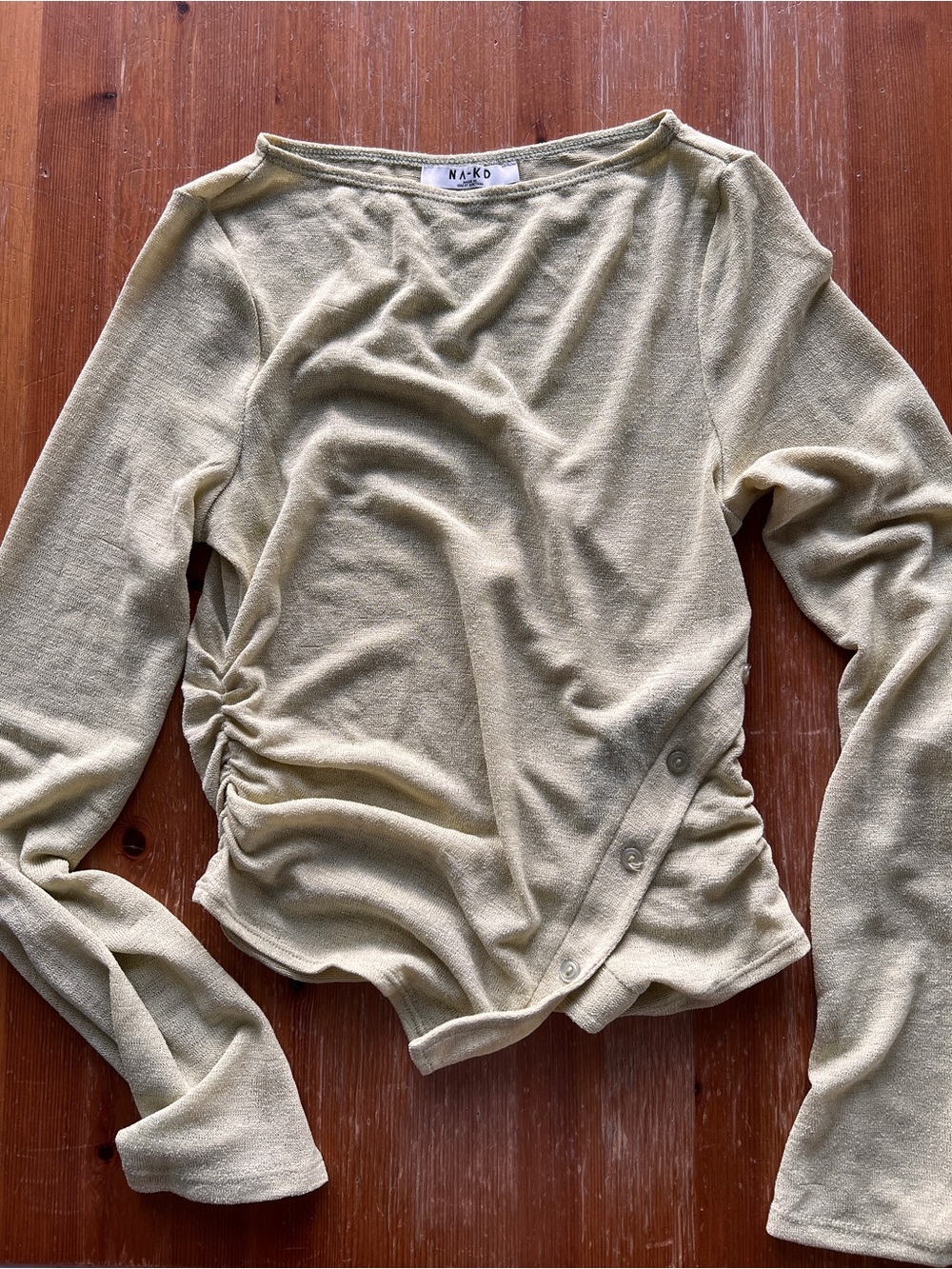 Long Sleeve Ruched Side Top